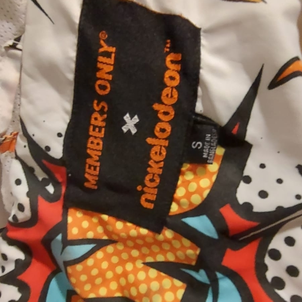 Members Only Nickelodeon Jacket with Orange and Black Graphics - Picture 2 of 5
